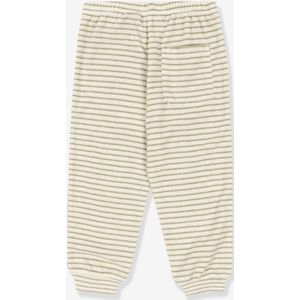 Wijde gestreepte broek van spons KONGES SLOJD beige