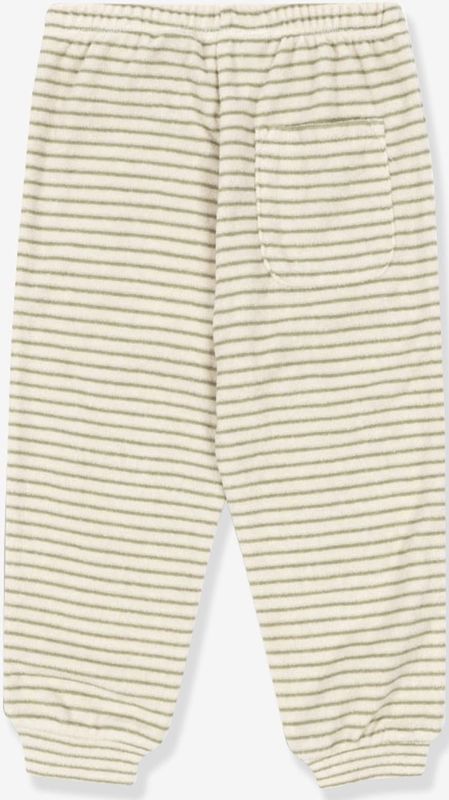 Wijde gestreepte broek van spons KONGES SLOJD beige