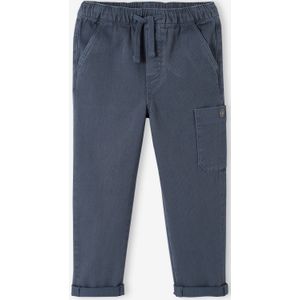 Gekleurde cargo jongensbroek petrolblauw