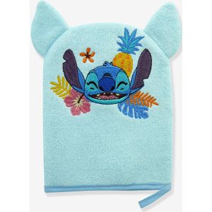 Leuk Disney washandje geborduurd met het hoofd van Stitch hemelsblauw