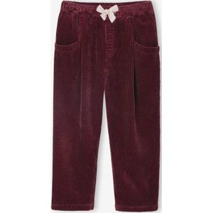 Ribfluweel - Broek - Chocoladebruin - Losse Pasvorm - Meisjes