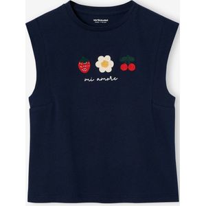 Vertbaudet - Meisjesshirt - Paradijsvogelmotief - Ronde Hals - Schoudermouwen