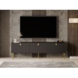 Meubella - TV-Meubel Doral - Zwart - 180 cm