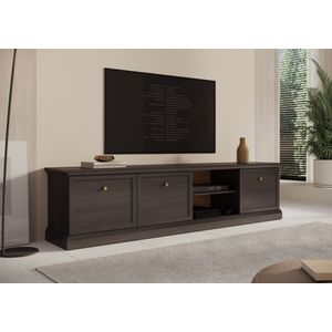 TV-Meubel Leroy - Zwart eiken - 206 cm