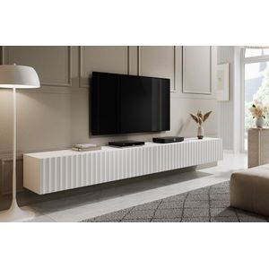 Meubella - TV-Meubel William - Wit - 300 cm