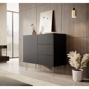 Meubella - Dressoir Hacienda - Zwart - 97 cm