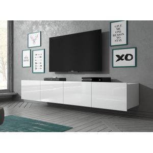 Meubella - TV-Meubel Calgary - Wit - 200 cm - Hangend of staand