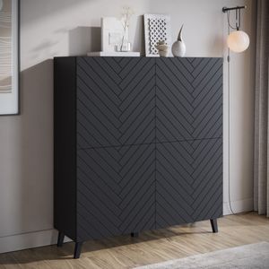 Dressoir Pulse - Zwart - 120 cm