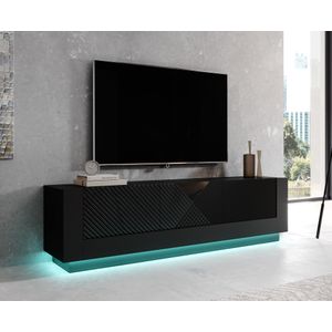 Meubella - TV-Meubel Posada - Zwart - 180 cm