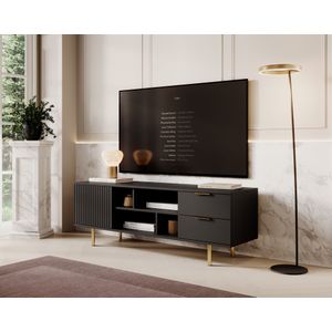 TV-Meubel Nicola - Mat zwart - 150 cm