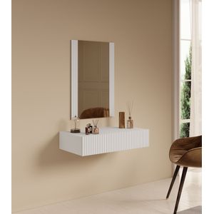 Kaptafel Palamos - Wit - 80 cm - Met spiegel