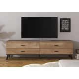 TV-Meubel Jenny - Eiken - Zwart - 181 cm