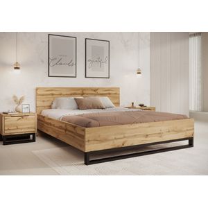 Tweepersoonsbed Harlow - Eiken - 180x200 cm