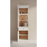 Vitrinekast Leroy - Wit eiken - 63 cm