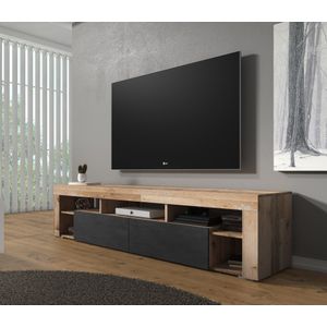 TV-Meubel Fancy - 200 cm - Grijs - Old wood - ACTIE
