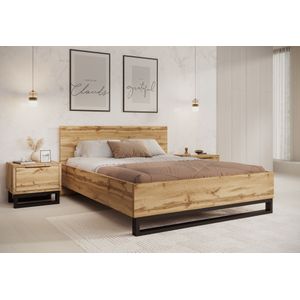 Tweepersoonsbed Harlow - Eiken - 160x200 cm