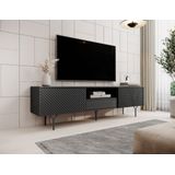 Meubella - TV-Meubel Legacy - Mat zwart - 180 cm