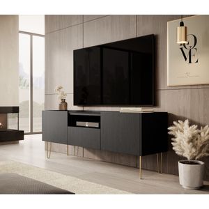 TV-Meubel Hacienda - Zwart - 144 cm