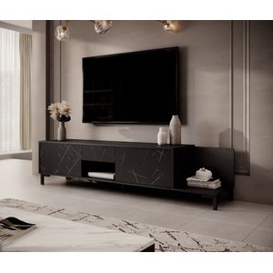 Meubella - TV-Meubel Masimo - Zwart Marmer - 195 cm