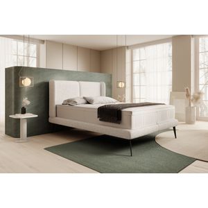 Tweepersoonsbed Taisoon - Wit - Teddystof - 140x200 cm