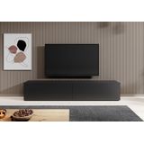 TV-Meubel Asilento - Mat zwart - 180 cm