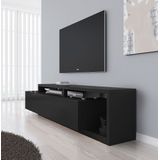 TV-Meubel Bello - Mat Zwart - 219 cm