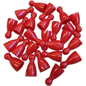 Plastic Spel Pionnen 12x24mm Rood (100 stuks)