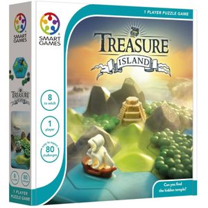 SmartGames - Treasure Island - breinbreker - 80 opdrachten - voor 1 speler - kinderen en volwassenen