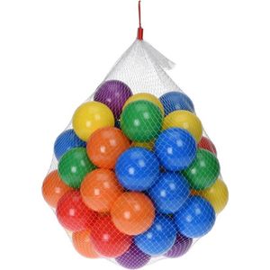 Kunststof Ballenbak Ballen 50x Stuks 6 cm Vrolijke Kleurenmix - Speelgoed Ballenbakballen Gekleurd