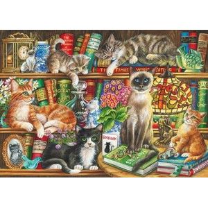 Gibsons Puss in Books (1000) Puzzel