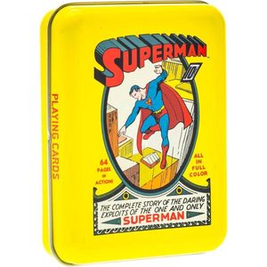 Cartamundi Speelkaarten Superman Aluminium/Karton Geel/Rood