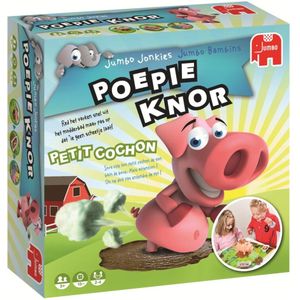 Jumbo Poepie Knor - Red het varken snel uit het modderbad! Geschikt voor 2-4 spelers vanaf 3 jaar