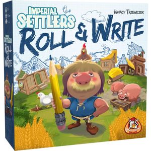 White Goblin Games dobbelspel Imperial Settlers: Roll & Write - 10+ | Verzamel grondstoffen en bouw je eigen samenleving!