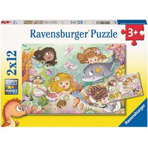 Kleine Feeën en Zeemeerminnen Puzzel (2x12 Stukjes)