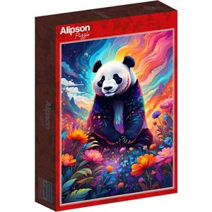 Colorful Panda - Puzzel - 1000 Stukjes - Karton - 48 x 69 cm
