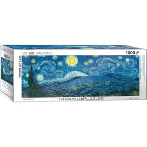 Starry Night - Vincent van Gogh Panorama Puzzel (1000 stukjes)