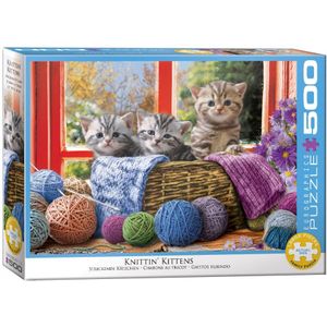 Knittin' Kittens Puzzel (500 XL stukjes)