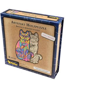 Artefact Houten Puzzel - Kat (160 stukjes)
