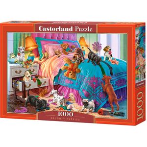 Castorland Legpuzzel Naughty Puppies - 68 X 47cm - 1000 Stukjes