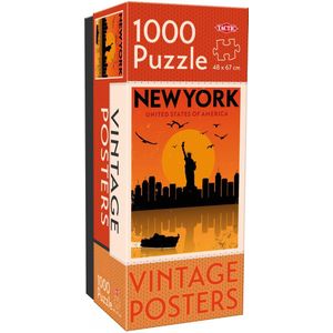 Vintage Cities - New York Poster Puzzel (1000 stukjes)