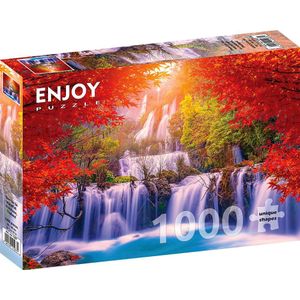 Thee Lor Su Waterfall in Autumn, Thailand Puzzel (1000 stukjes)