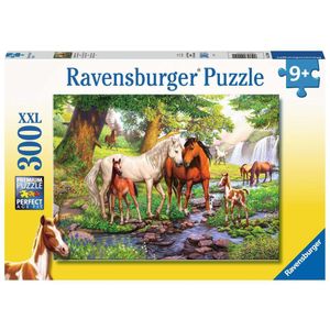 Ravensburger Puzzel Wilde Paarden bij de Rivier (300 Stukjes, Thema Paarden)