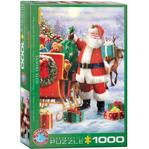 Santa with Sled Puzzel (1000 stukjes)