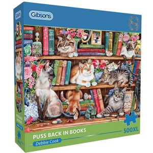 Puss Back in Books Puzzel (500 XL stukjes)