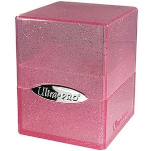 Deckbox Satin Cube Glitter Roze