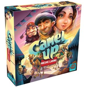 Camel Up: Nieuwe Lading - Het ultieme familiespel voor 3-5 spelers! Leeftijd: 8+. Speeltijd: 45 minuten. Fabrikant: PRETZEL GAMES.