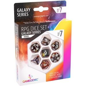 RPG Dice Set - Galaxy Series Mars (7 stuks)