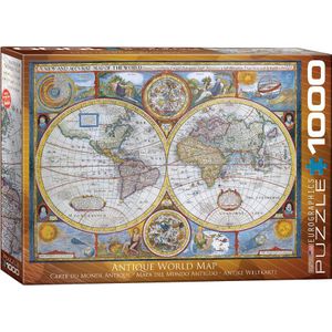 Antique World Map Puzzel (1000 stukjes)