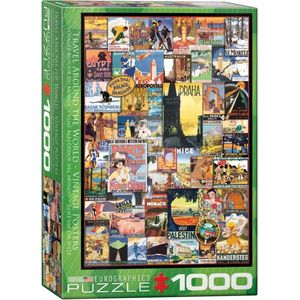 Travel Around the World Vintage Posters Puzzel (1000 stukjes)