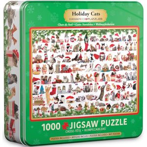 Holiday Cats Tin Puzzel (1000 stukjes)